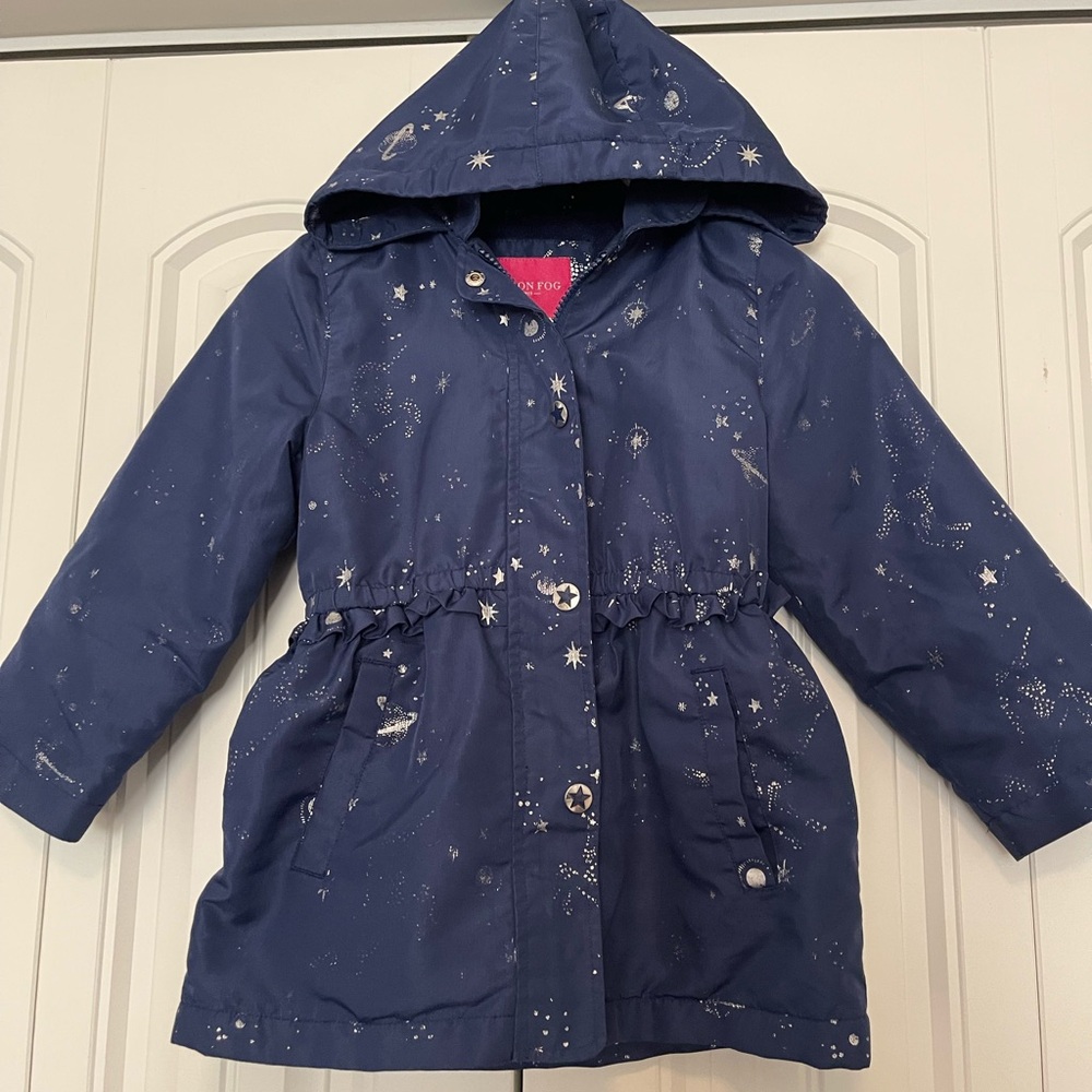 London Fog Navy Starry Raincoat